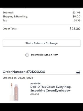 Doll 10 Almond Smooth Cream Eyeshadow - Soft Neutral Pink